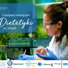 Dietetyk w laboratorium bada próbkę mięsa z etykietą "VEGAN". To pokazuje, co można robić po dietetyce – od badań po analizę żywności.