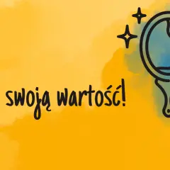 Psychozabawy na godzinę wychowawczą: lustro odbija profil, symbolizując samoakceptację i poczucie własnej wartości.