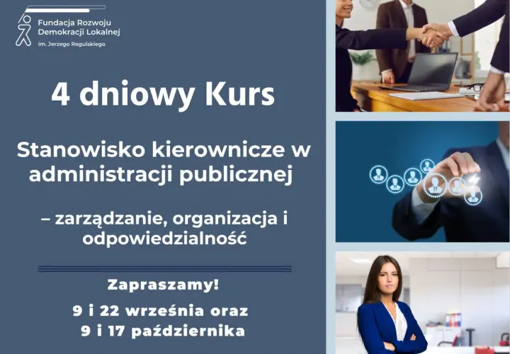 Kurs "Stanowisko kierownicze w administracji publicznej" pokazuje, gdzie można pracować po administracji. Zarządzanie, organizacja, odpowiedzialność. Zapraszamy!