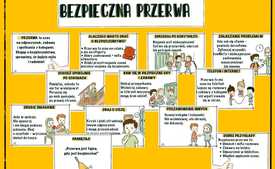 Przerwy w szkole: Ile trwają? Jak zadbać o bezpieczeństwo i czas dziecka?