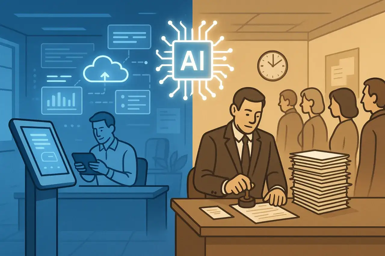 AI zmienia pracę. Gdzie można pracować po administracji? Od biura z chmurą danych po urzędnika z pieczątką.
