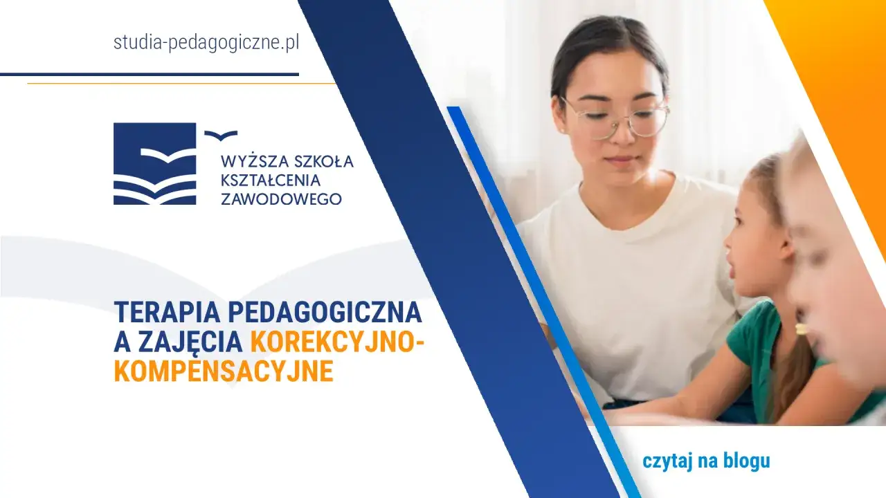Terapeutka pedagogiczna z kwalifikacjami prowadzi zajęcia korekcyjno-kompensacyjne.
